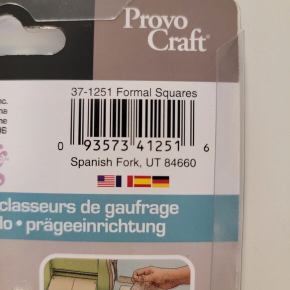 Cricut Cuttlebug MODERN VINES, FORMAL SQUARES Embossing Folders Lot of 2 NEW - Picture 15 of 16